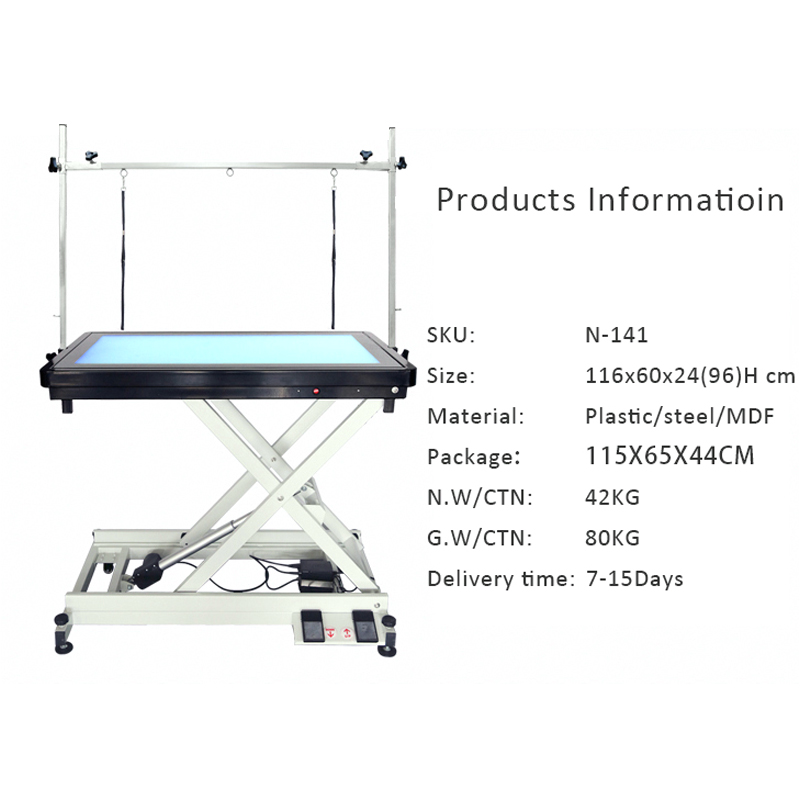 Höhenverstellbarer hydraulischer elektrischer Pflegetisch für Haustiere N-141